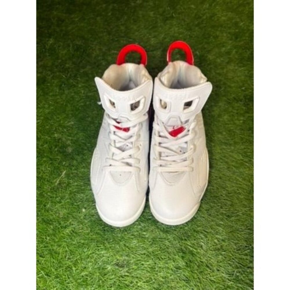 Air Jordan 6 Retro Red Oreo Sneakers Pre-Owned White/Red Size 7